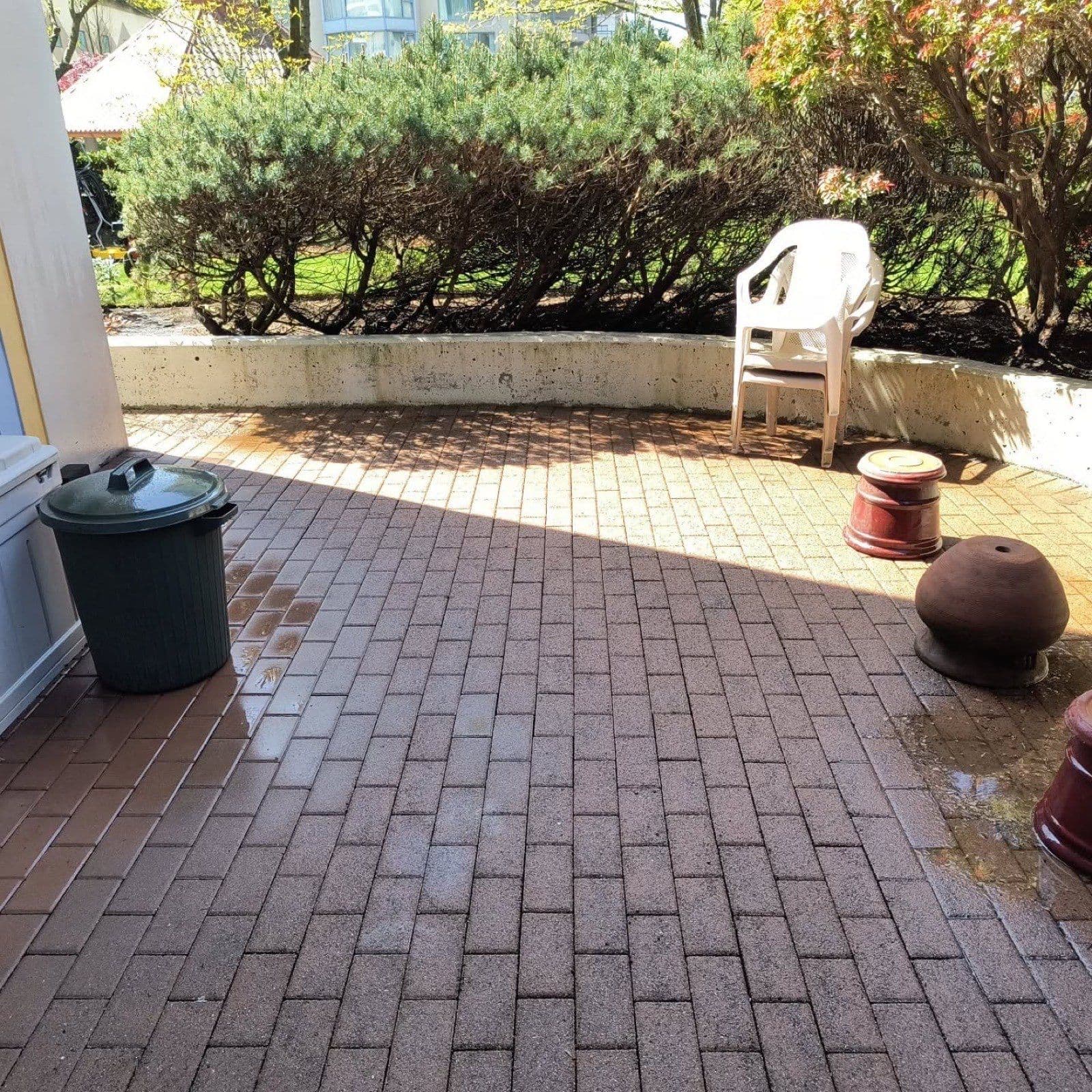Paver Patio Pressure Wash — Burnaby