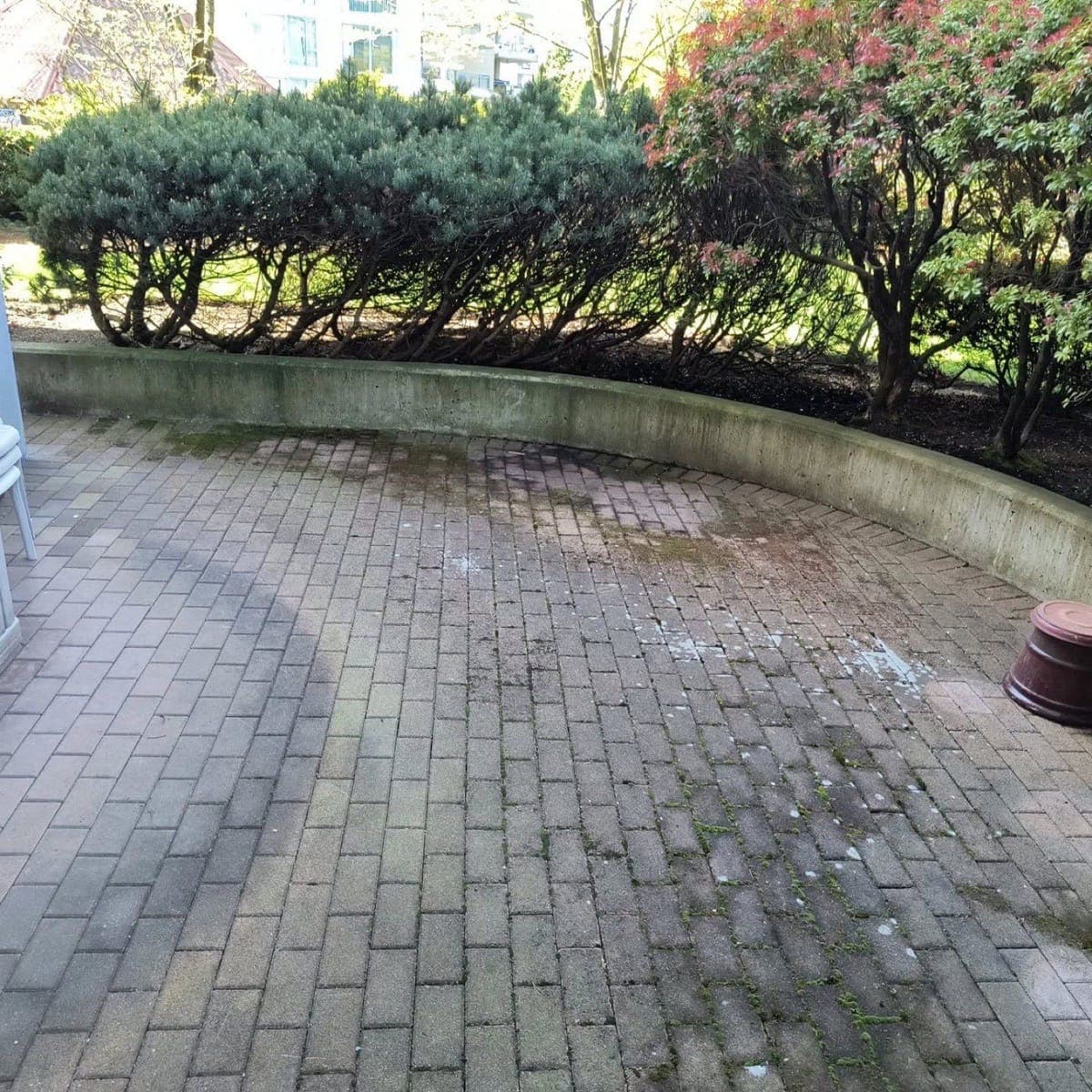 Paver Patio Pressure Wash — before