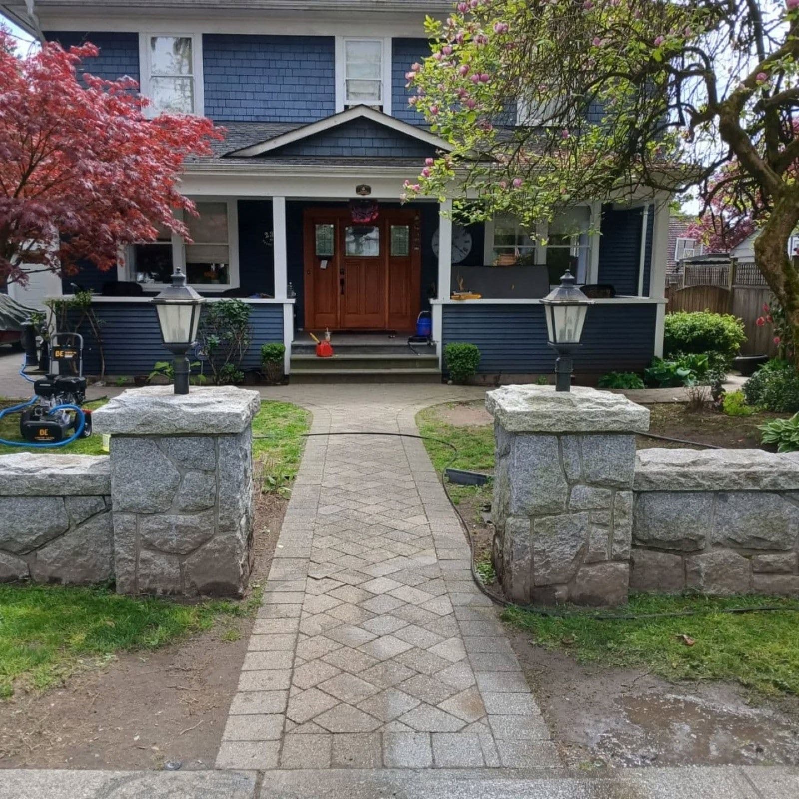 Front Pathway Pressure Wash — before