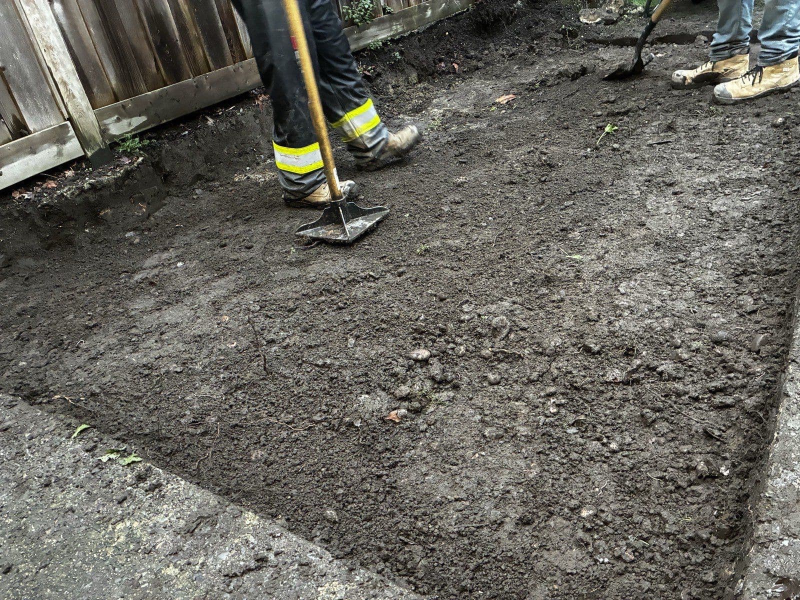Small Paver Patio — before