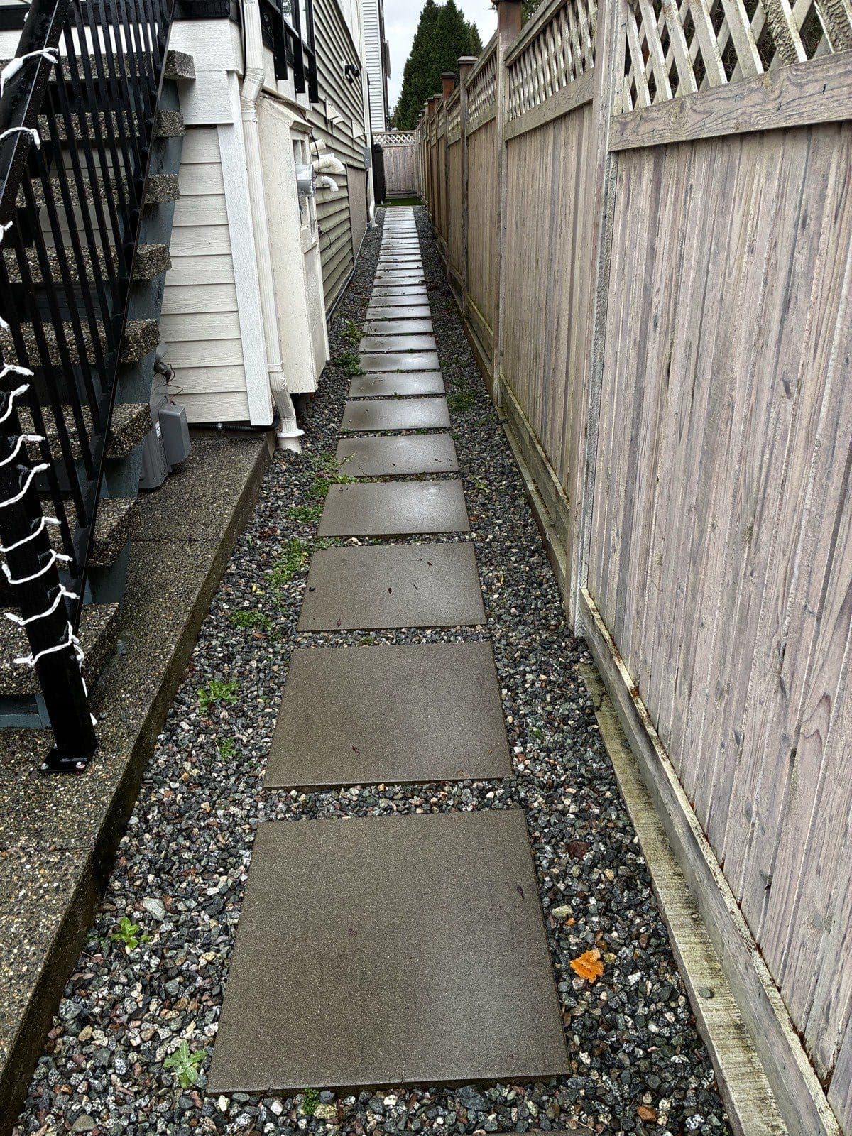 Paver Pathway, Fence Upgrade & Perimeter Lighting — Vancouver